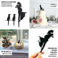 thumbnail image 4 of Efavormart 7" Black Silhouette of Bride, Groom and Pet Dogs Acrylic Cake Toppers, Wedding Cake Decoration Set, 4 of 11