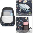 thumbnail image 4 of Pioneer Flower Floral Print Pattern 17" School Backpacks for Teens,Waterproof Oxford Fabric,S-Shape Padded Straps for School,Travel,Hiking,Camping, 4 of 5