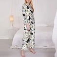 thumbnail image 3 of Honeii Funny Puppy print Women's Pajama Sets Long Sleeve Button Down Sleepwear Nightwear Soft Pjs Lounge Sets-XX-Large, 3 of 7