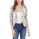 thumbnail image 1 of INSPIRE CHIC Chaqueta abierta de la chaqueta del traje de la cosecha del trabajo de la oficina del frente de las mujeres Beige-Floral L, 1 of 7