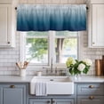 thumbnail image 2 of Valance for Windows,Modern Gradient Navy Blue Valances Curtain Rod Pocket Valance for Kitchen Bedroom Living Room Bathroom,Aesthetics Abstract Art Short Curtains Window Treatment 42x12in, 2 of 9