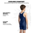 thumbnail image 3 of Exxact Sports Plain Youth Wrestling Singlet For Boys, Premium Powerlifting Singlet, Kids Wrestling Singlets For Training - (Navy, YM), 3 of 7