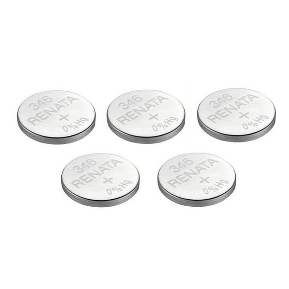 Renata Single Watch Battery Swiss Made Renata 346 or SR 712 SW 1.55V (5 Batteries, 346 or SR 712 SW)