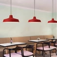 thumbnail image 5 of Retro Red pendant light fixture, vintage industrial metal iron hanging lamp, simple farmhouse ceiling pendant lighting, pendant lamp for dining room table kitchen island bar counter laundry room barn, 5 of 7