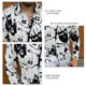 thumbnail image 3 of Camisa estampada de manga larga para hombre, chaqueta informal, solapa, camisa con botones de un solo pecho para traje de otoño, 3 of 4