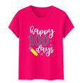 thumbnail image 4 of Delayuji 100 Days of School Shirt Women Teacher Tshirts Happy 100Th Days Shirt Celebration Appreciation Pink Xxxl Polyester,Spandex Short Sleeve Shirts for Women, 4 of 5