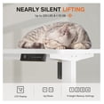 thumbnail image 6 of SONGMY Electric Standing Desk, 47 x 24 Inches Height Adjustable Desk with Removable Casters, Home Office Computer Desk (White), 6 of 7