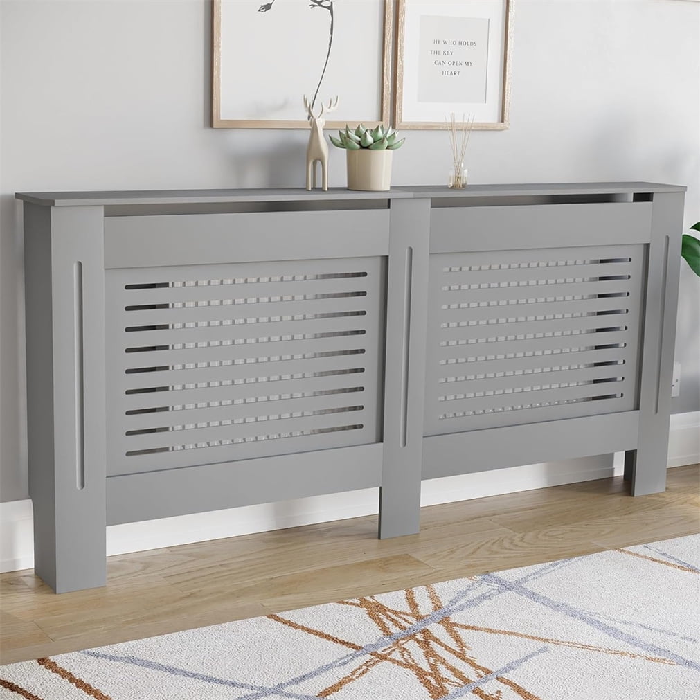 Cubierta de Radiador Madera envejecida 152 x 19 x 81,5 cm vidaXL
