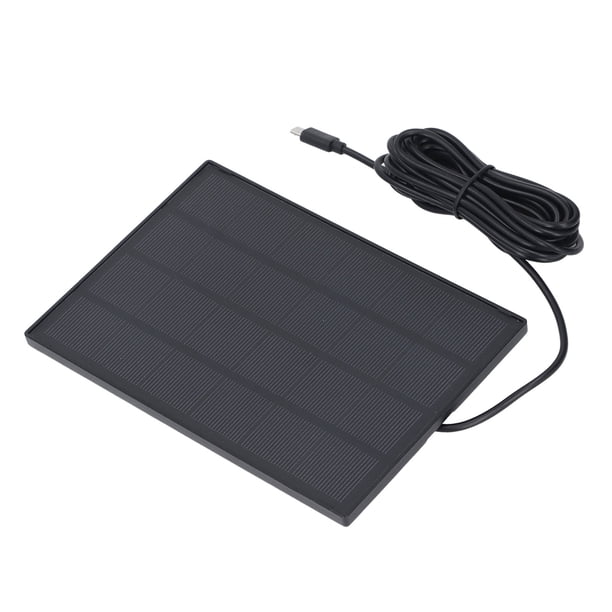 Cargador de panel Solar de Cámara, 5W 5V 360 ROTANDO 90 CAMARA DE SEGURIDAD Solar Cargador Solar Micro Interfaz Tipo C Para Uso Exterior