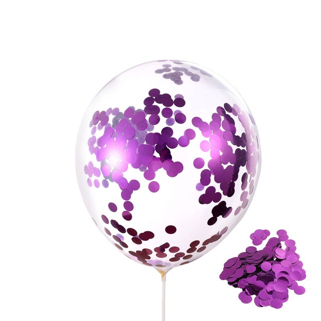 Globos de látex de 12 pulgadas, 10 Uds., Globos de Metal nacarado, Globos de colores dorados, suministros para fiestas de cumpleaños y bodas, Kits de decoración para fiestas Violeta lentejuelas Cateissary HA002061-10
