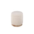 thumbnail image 3 of Carolina Handwoven Hestia Round Wood Base Storage Ottoman, 3 of 9