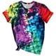 thumbnail image 2 of ICHUANYI Clearance Fashion Woman Causal Printing Round Neck Blouse Short Sleeve T-Shirt Summer Tops(Yellow, M) ICHUANYI WER2023081106729, 2 of 3