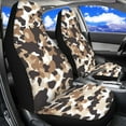 thumbnail image 2 of Binienty Brown Camo Print Car Seat Covers Front Seats Only Elastic Polyester Bucket Seat Covers Anti-Scratch Breathable Easy to Install Universal for Cars SUV/Trucks/Sedans, 2 of 8