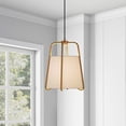 thumbnail image 4 of Evelyn&Zoe Mid-Century Modern Fabric and Metal Pendant, 4 of 5