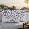 thumbnail image 4 of Outdoor Waterproof Pillow Covers Rustic Gradient Purple Leaves Decorative Throw Pillow Protectors,Pillowcase Cushion Cases for Patio Sofa Garden Couch,20x12in,Pack of 2, 4 of 14