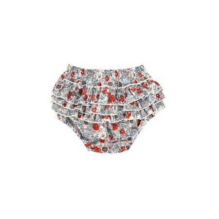 

ZIYIXIN Newborn Baby Girl Bloomers Diaper Cover Shorts Ribbed Ruffle Bubble Shorts Nappy Underwear Panty Floral 18-24 Months