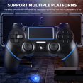 thumbnail image 2 of Gamepad con cable azul para PS-4, controlador de juegos con cable para Play-Station4/Pro/Slim/PC, con doble vibración, agarre antideslizante y cable USB, 2 of 5