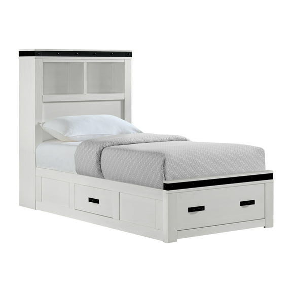 Picket House Furnishings Montauk Youth Twin Platform Storage Bed in White