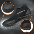 thumbnail image 3 of Botas de agua DiveSail de 3 mm, zapatos de buceo ultraligeros utilizados en el accesorio de agua para surf, botas de vadeo en bolsas, paquete para adultos, hombres, tipo A 4 # (34-35) Eigraketly OD003278-01, 3 of 7