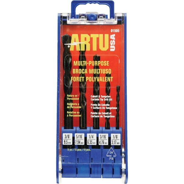 Juego de brocas ARTU-USA, 5 piezas, multiusos