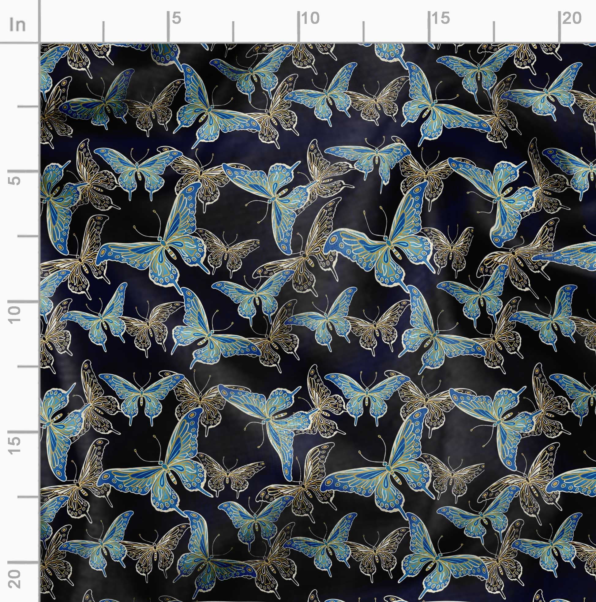 Soimoi Soimoi Animal Print - Blue, Canvas Fabric Material - 56