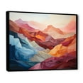 thumbnail image 2 of Designart "Coral Blue Mountains Majestic Palette" Modern Floater Framed Wall Decor, 2 of 7