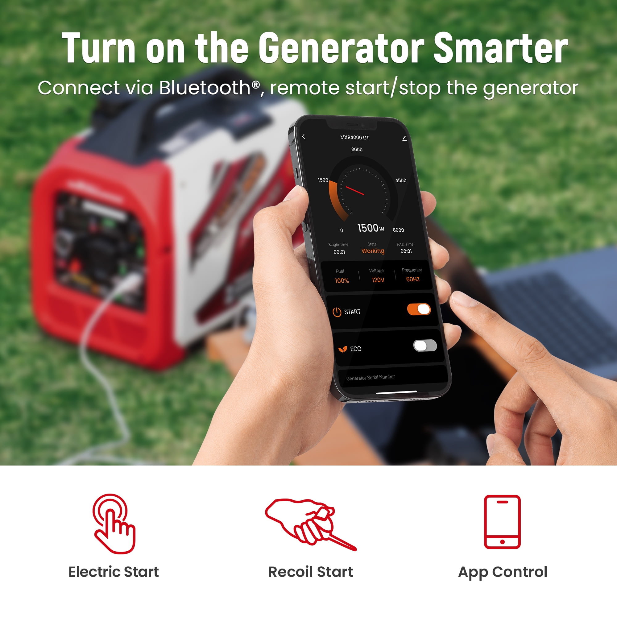 Maxpeedingrods Focus on Performance 3200W Gasoline/LPG Electric Start Inverter Generators