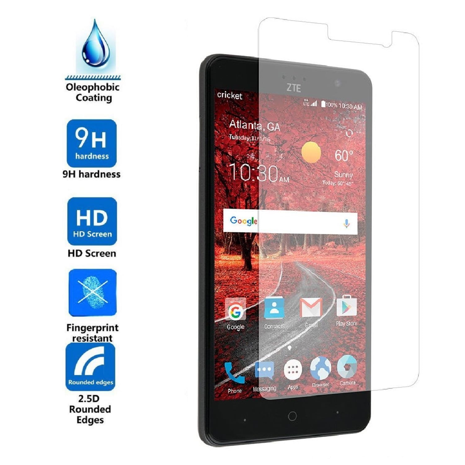2 Pack Tempered Glass Screen Protector For ZTE Grand X View 