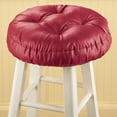 thumbnail image 2 of Collections Etc Foam-Padded Thick Waterproof Barstool Seat Cover Cushion with Slip Resistant Backing, Burgundy, 2 of 3