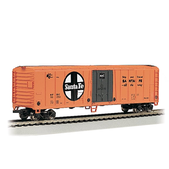 Bachmann 17907 HO Scale 50' Steel Mechanical Reefer - Ready to Run - Silver Series(R) -- Santa Fe #56252 (orange, black)