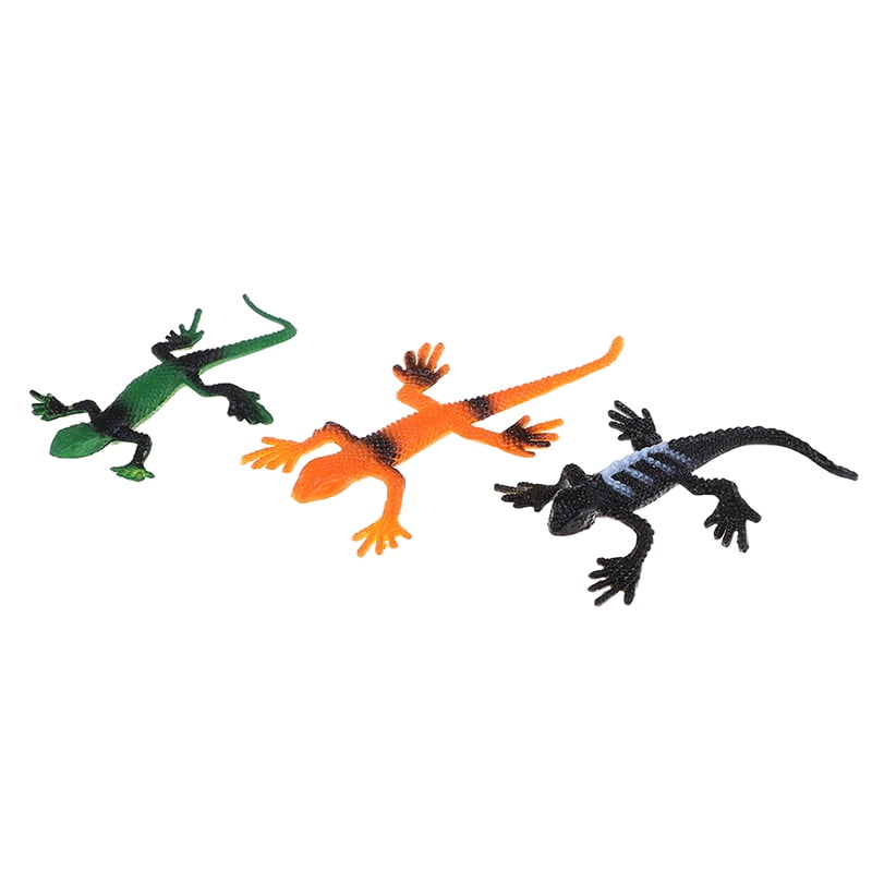 12Pcs/set small plastic lizard gecko reptiles gigures kids partybagfillers XX48 