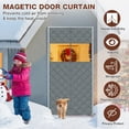 thumbnail image 3 of Lapalife Magnetic Thermal Insulated Door Curtain with Perspective Window, Fits 35" x 82" Doors Waterproof Windproof Door Screen Insulation Cover to Keep Warm in Winter, Gray, 3 of 9