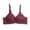 Wine, variant on Mrat Women's Pure Comfort Soft Support Wireless Lace Bralette Lace Push-Up Bra Wire-Free Bra Easy Close Padded Underwire Bras