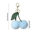 thumbnail image 3 of Anhility Furry Cherry Keychain, Super Soft Cherry Bag Charms, Fit for Bags&Wallets, Car Cherry Accessories Keychians Gifts for Women Mom Daughter Christmas Bag Accessory, Blue, 3 of 6