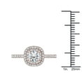 thumbnail image 4 of 1 Carat T.W. Diamond Double Halo 14kt Rose Gold Engagement Ring, 4 of 4