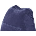 thumbnail image 6 of Husband Pillow Dark Blue, Standard+ Original Reading Pillow in Bed Rest Chair, Shredded Memory Foam Large Lounge Cushion Adult Backrest w/ Arms, Comfy Back Support for Sit Sitting Up, Removable Cover, 6 of 9