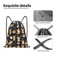thumbnail image 4 of Fotbe Cute Dogs Corgi Bolsa Mochila con Cordón Estampada, Bolsa de Gimnasio Deportiva, Bolsa Cinch, Bolsa con Cordón para Hombres y Mujeres-Medium, 4 of 6