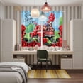 thumbnail image 4 of Valentine's Day Kitchen Curtains Window Panels, Red Love Truck Roses Balloons Footballs Blue Insulated Window Treatment Curtain, Grommet Curtains for Bedroom/Living Room/Bathroom, 2 Piece 52"Wx84"L, 4 of 8