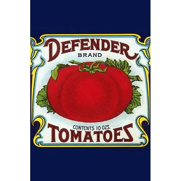 Defender Brand Tomatoes-Fine Art Canvas Print (20" x 30")