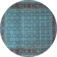 thumbnail image 1 of Ahgly Company Indoor Round Persian Light Blue Traditional Area Rugs, 4' Round, 1 of 4