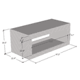 thumbnail image 3 of Paris Modern 47" Coffee Table - Gray, 3 of 8
