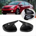 thumbnail image 2 of 1Pair Rear View Mirror Housing Horn Trim Cover For Kia Carbon Fiber, 2 of 5