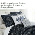 thumbnail image 6 of Southshore Fine LinensOversized 5-Piece Twin / Twin XL Quilt Bedding Set with two matching shams and three decorative throw pillows, oversized bedspread Botanical Leaves Blue, 6 of 8