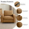 thumbnail image 5 of COOLHUT 360° Swivel Accent Chair Set of 2, 36.2" Wide Accent Chair Armchair, Comfy Upholstered Single Sofa Chair for Living Room and Bedroom, Oatmeal, 5 of 11