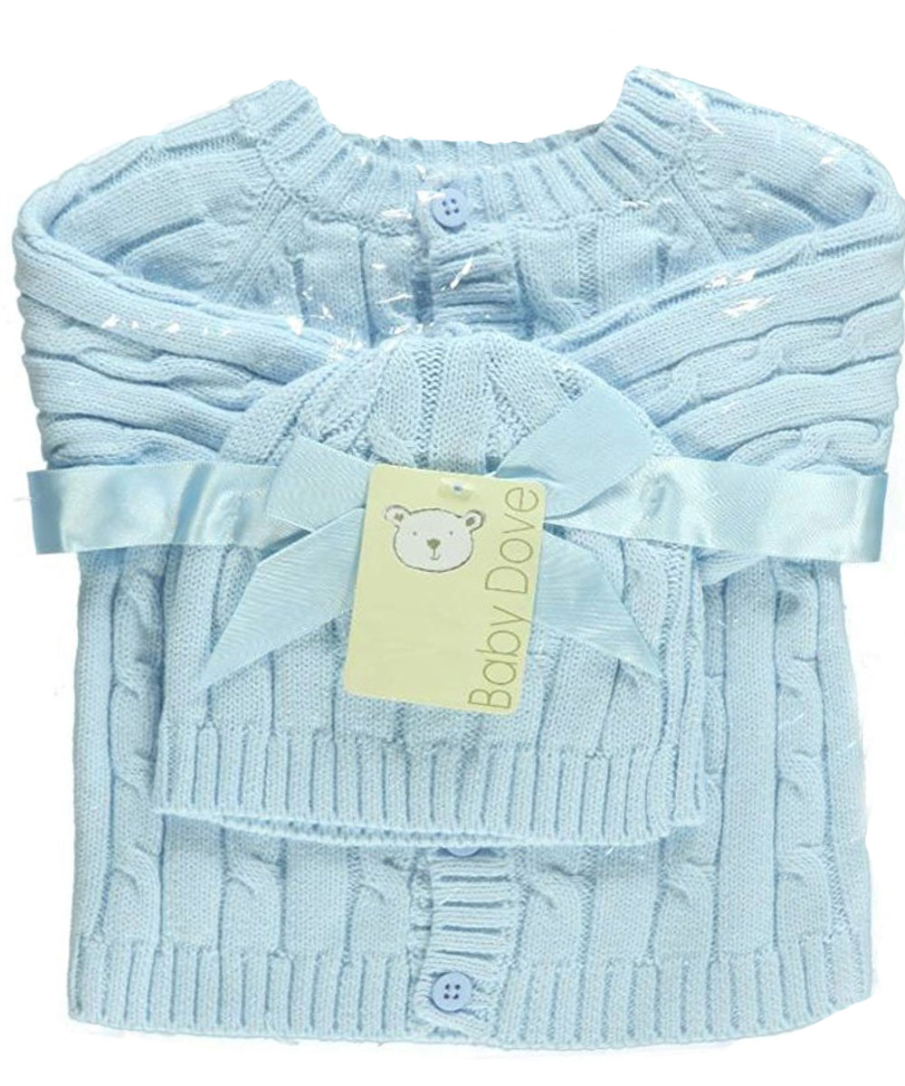 baby boy blue knitted cardigan
