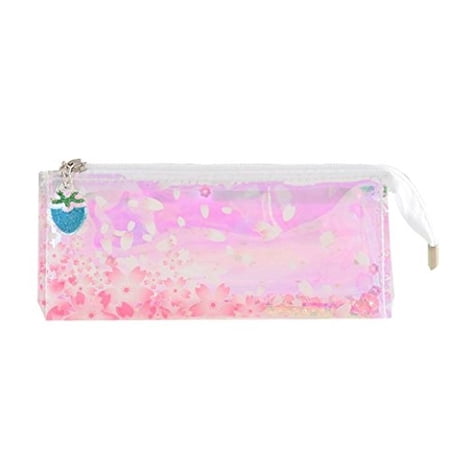 Newest Lagre Capacity Clear Pencil Pen Case Cosmetic Bag Makeup