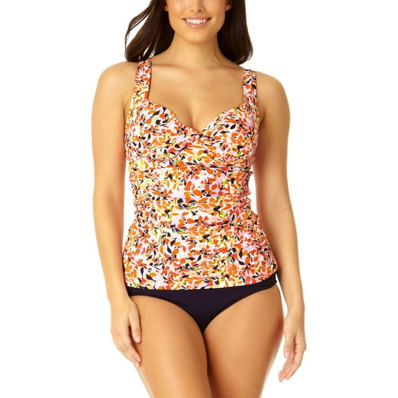Anne Cole womens  Retro Twist Underwire Tankini, 32/34D/DD