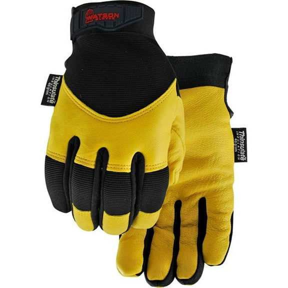 Watson Gloves 9005W-XXL Mens Winter Flextime Waste Not Fabric Gloves - Black - 2XL - Case of 72