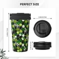 thumbnail image 3 of Logiee Soccer1 Print Stainless Steel Coffee Tumbler, Travel Coffee Mug, Insulated Coffee Mug with Lid, Spill Proof Coffee Cup, Portable Thermal Mug, 3 of 8