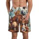 thumbnail image 1 of Fotbe Animal Filled Noahs Ark Trajes de Baño Estampados para Hombre, Shorts de Verano de Secado Rápido, Ropa de Playa, Bañadores-Small, 1 of 6